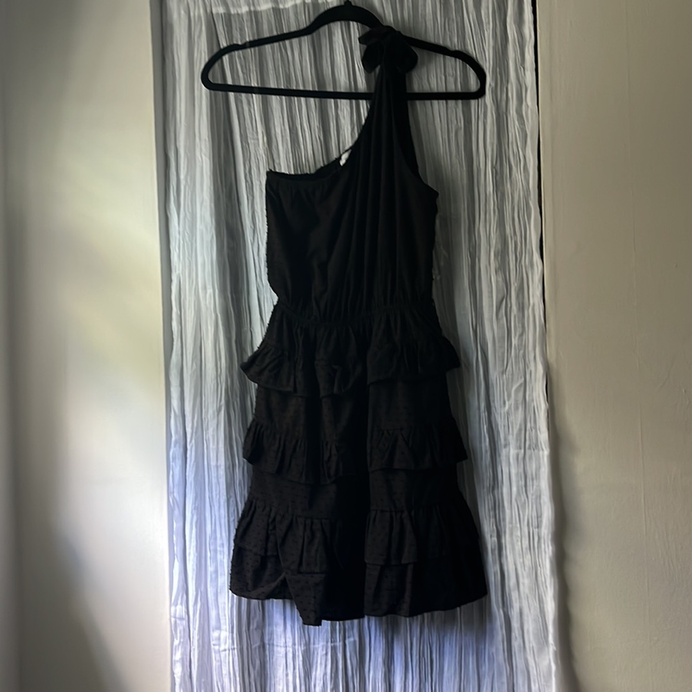 NWT Off the shoulder black ruffle dress